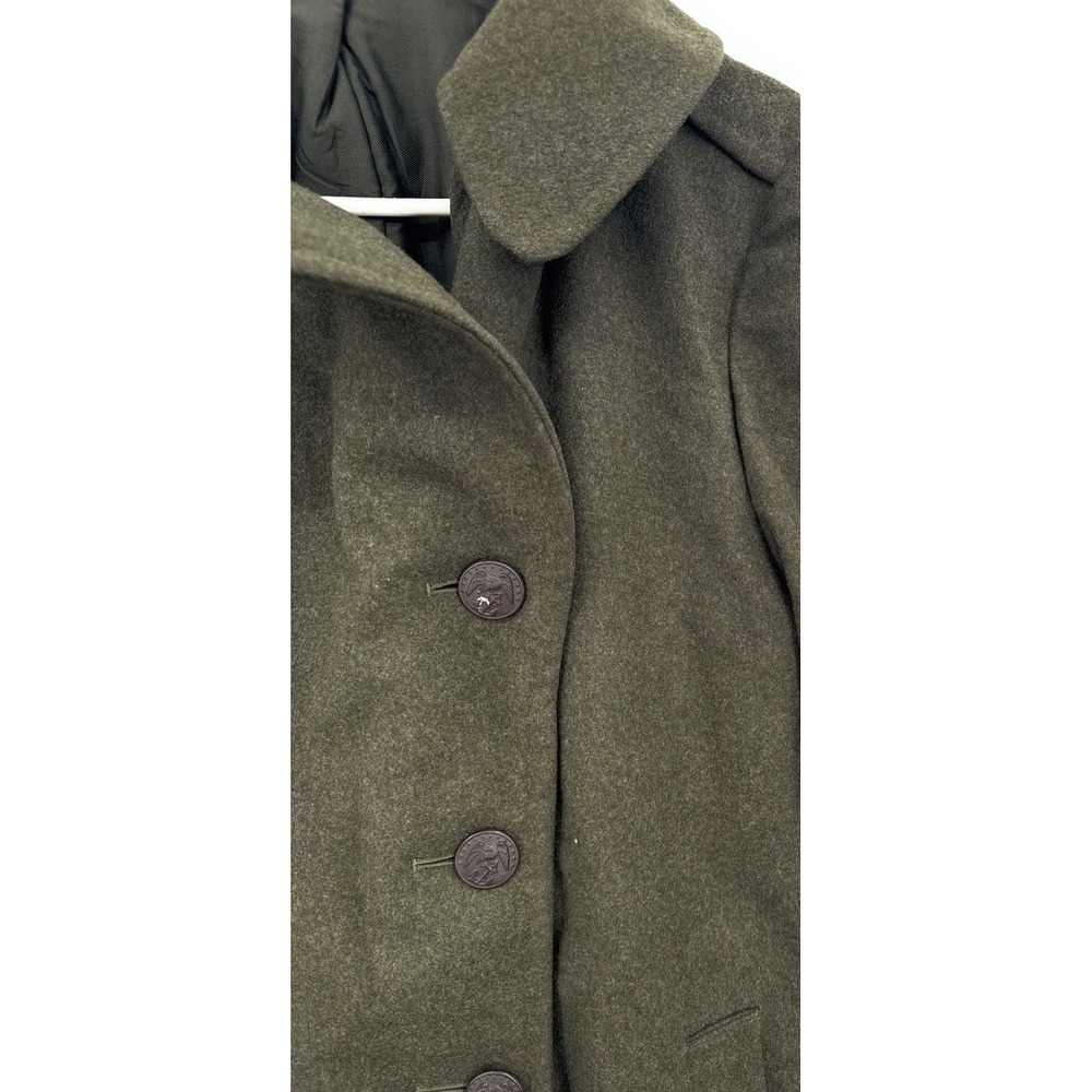 Vintage WW2 US Marine Corps Green Wool Trench Coat Pea Coat Military Uniform - Picture 5 of 8